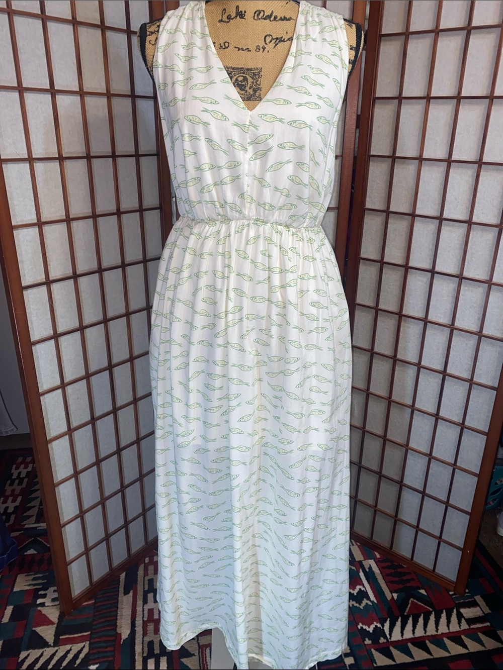 a new day Cross Back Maxi with Green Fish